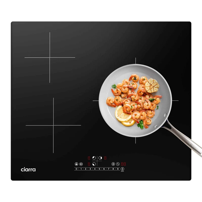 Ciarra Placa de Inducción Integrada 3 Zonas 6200W con Función Boost CBBIH3B-OW