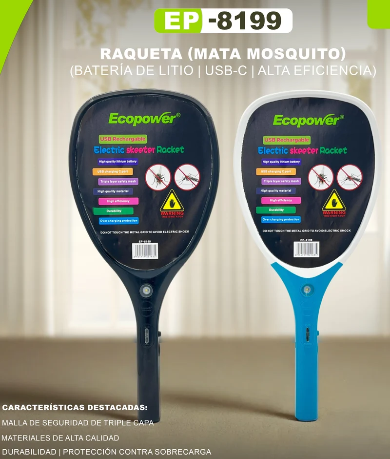 RAQUETA ECOPOWER EP-8199 C/LUZ