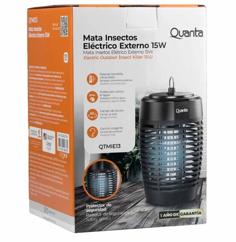 Mata Insectos Eléctrico Externo 15W 220V QTMIE13 Quanta