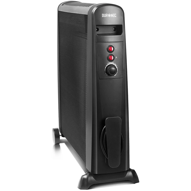 Duronic HV051 Calefactor Eléctrico 1500W de Panel de Mica | Transportable y con Termostato Regulable | Estufa de bajo consumo y ligero | Calentamiento rápido en 1 min