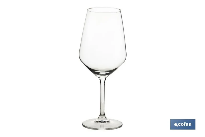Pack de 6 copas de vino con capacidad de 53 cl | Con tallo fino y largo y cáliz con fondo ancho