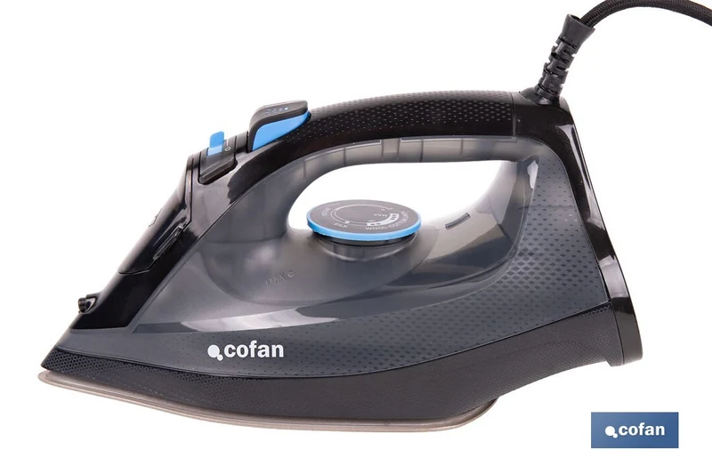 Plancha de vapor con suela de cerámica de doble capa | Potencia de 2400 W y depósito de 300 ml | Función vapor vertical y termostato ajustable