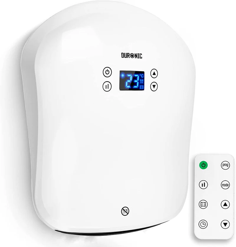 Duronic BFH21 Calefactor de baño|De 1000W a 2000W| Grado de protección IP24| Programable 24h y 5 modos | Mando a distancia y Función anticongelado| Detección Apertura de Ventanas |Calefactor de Pared