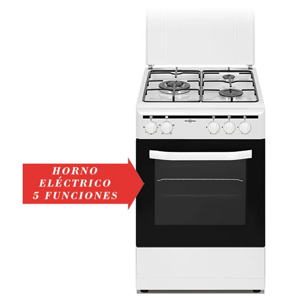 Vitrokitchen CB5535 Cocina Gas 50x55 Horno Eléctrico 5 F.