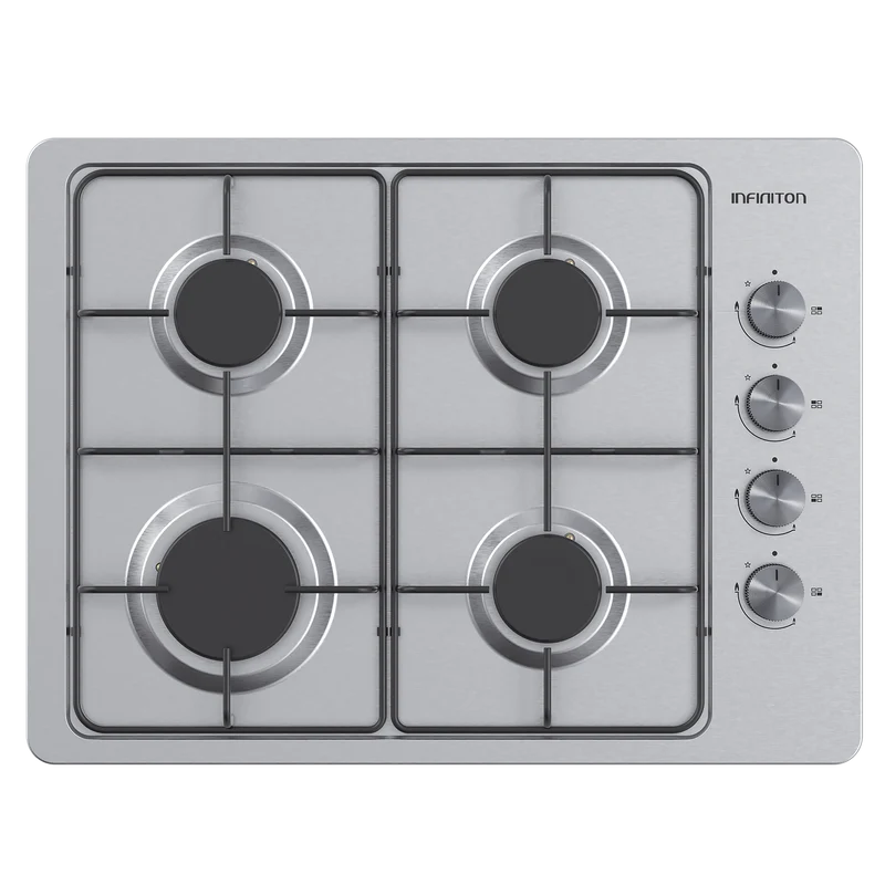 Placa de gas Infiniton GAS43BXAL 4 zonas 60 cm Inox