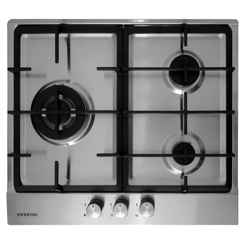 Placa de gas Infiniton GAS-320WB 3 zonas 60 cm Inox