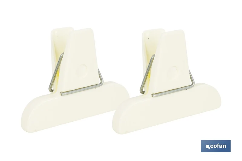 Pack de 2 pinzas para cerrar bolsas de alimentos | Color: beige