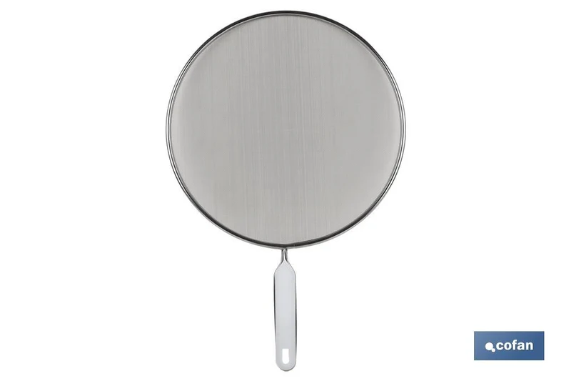 Tapa antisalpicaduras de acero inoxidable | Con mango resistente y antideslizante | Protección frente a salpicaduras