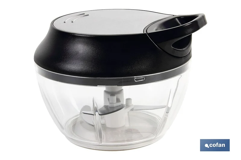 Picadora Manual de alimentos | Incluye Tapa y Accesorio Batidor | Capacidad 500 ml