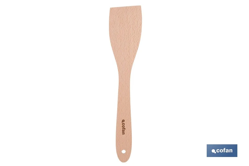 Paleta de madera de haya sin ranuras | Longitud: 30 cm | Ideal para remover y mezclar
