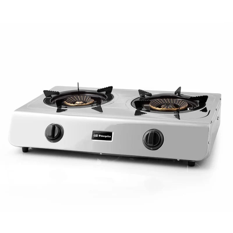 Orbegozo FO 2710 Hornillo Gas 2 Fuegos Triple Corona Inox 7,7 kW