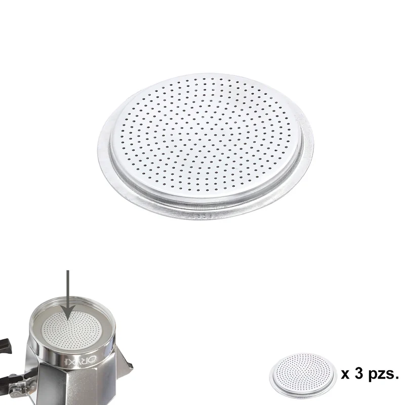 Filtro Cafetera Aluminio Classic / Inducción 6 Tazas (3 Unidades)
