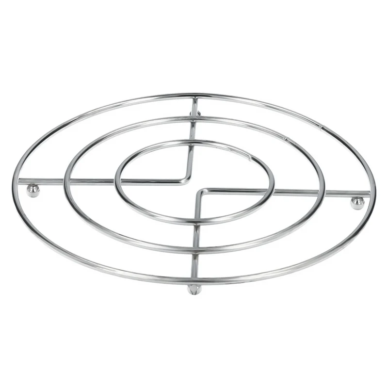Salvamanteles Metalico Redondo, 22,5x22,5x5cm, Acabado Cromado