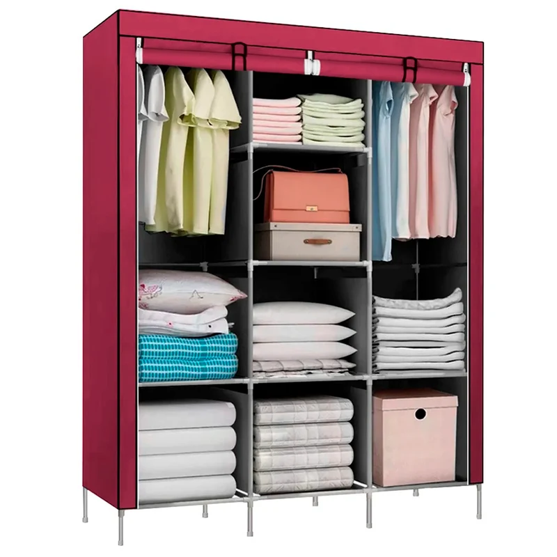 ROPERO DE TELA 88130 DECOTEAM BORDEAUX 630137