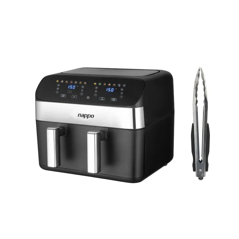 FREIDORA DIGITAL SIN ACEITE NAPPO DOBLE CRISPPRO 9L NEF-238