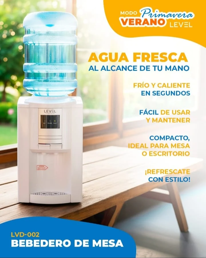 BEBEDERO DE MESA LEVEL POR COMPRESOR F/C BLANCO LVD-002