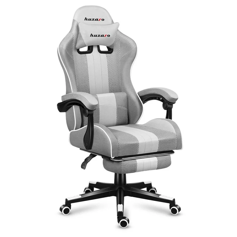 Silla Gaming Huzaro HZ-Force 4.7 Blanco Malla Blanco Gris