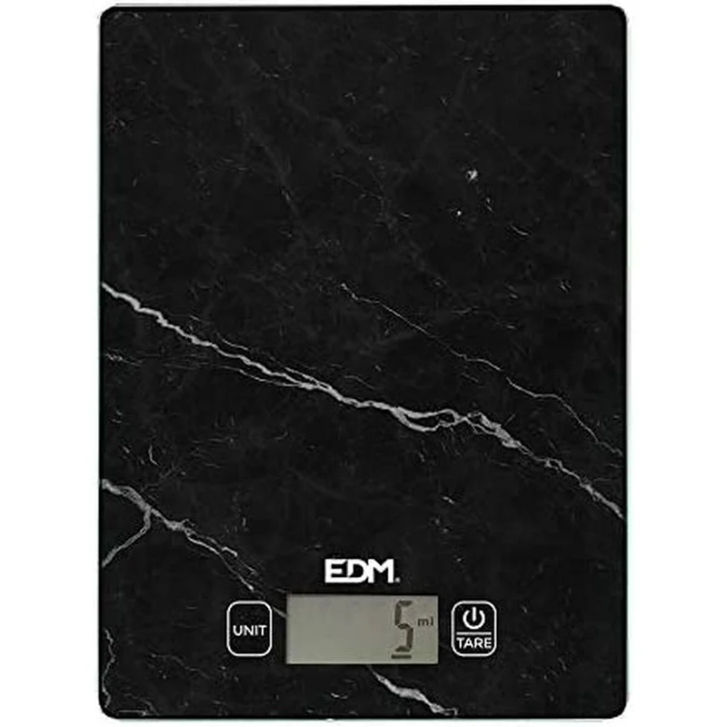 Báscula de cocina EDM 07528 Negra 5 kg