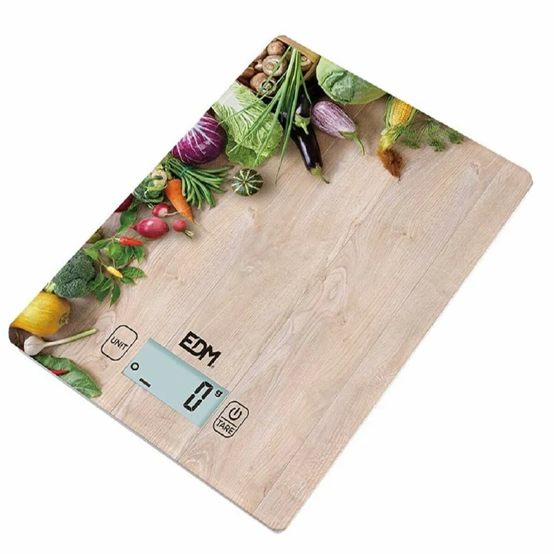 Báscula de cocina EDM 07527 Madera Marrón 5 kg