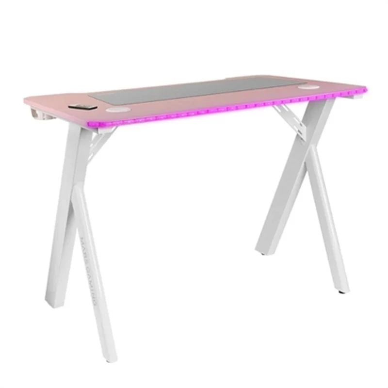 Escritorio Mars Gaming MGD100RGBP Blanco Rosa Acero 100 x 60 cm