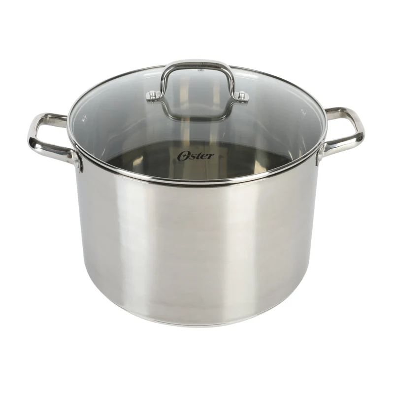 Oster Olla de Acero Inoxidable con Tapa de Vidrio Templado