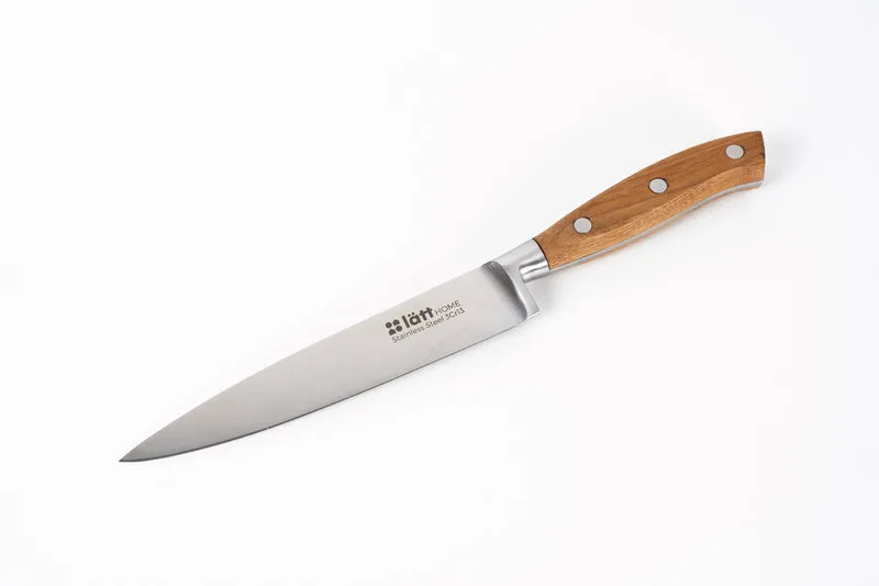 Cuchillo slicer 16cm acero inoxidable y mango madera