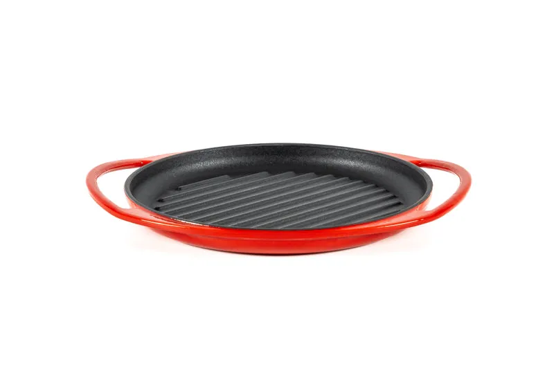 Grill redondo hierro fundido esmaltado 26x22cm