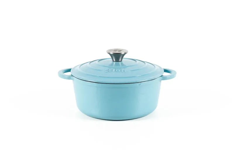 Cocotte redonda hierro fundido azul 3,35L