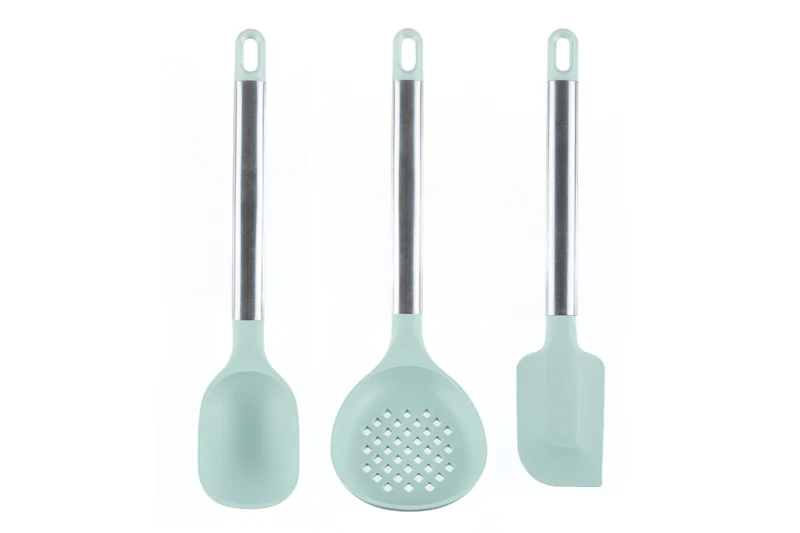 Set de utensilios de cocina de silicona azul