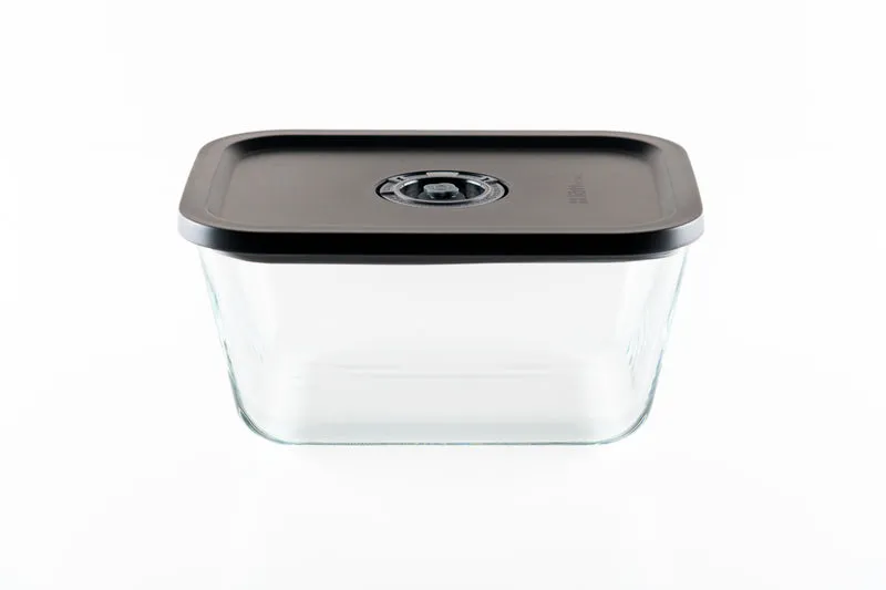 Recipiente hermético rectangular con tapa de vacío 2700ml