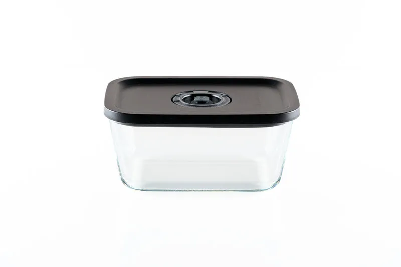 Recipiente hermético rectangular con tapa de vacío 1400ml