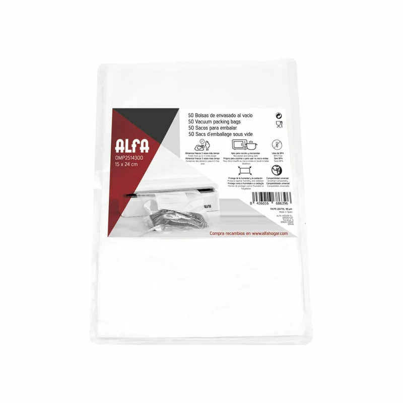 Bolsas para Aspiradora Alfa OMP25143 15 x 24 cm