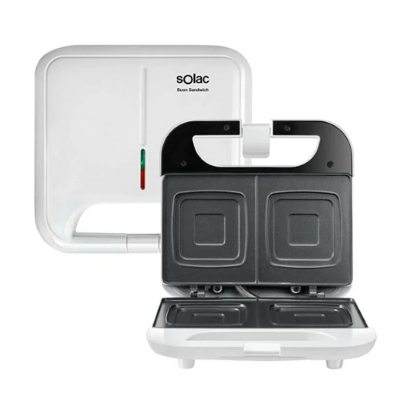 Sandwichera Antiadherente Solac SD5053 Blanco 750 W
