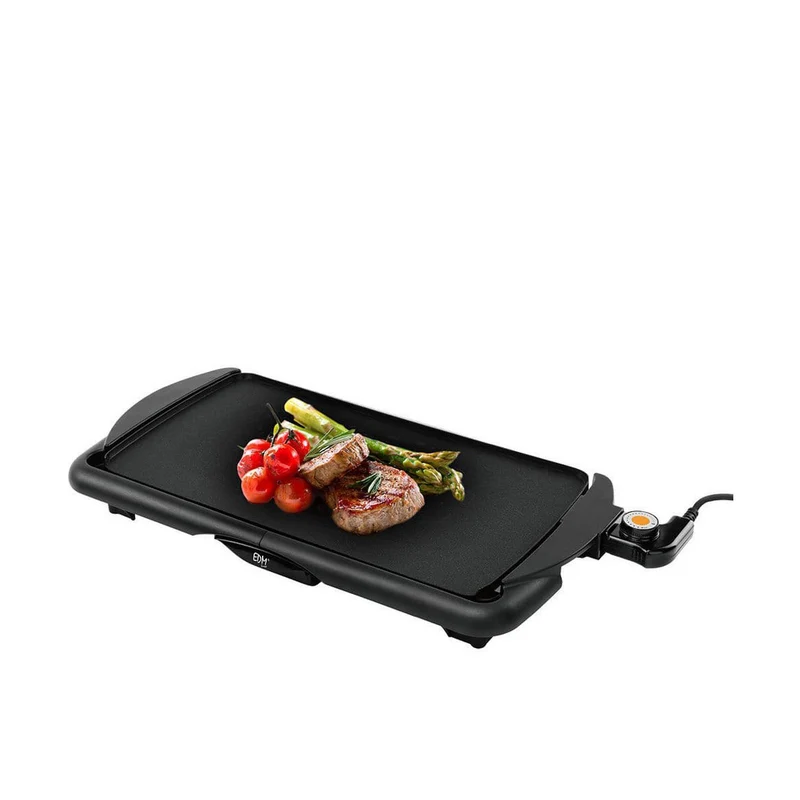 Plancha de asar plana EDM 07663 Negra 2000 W