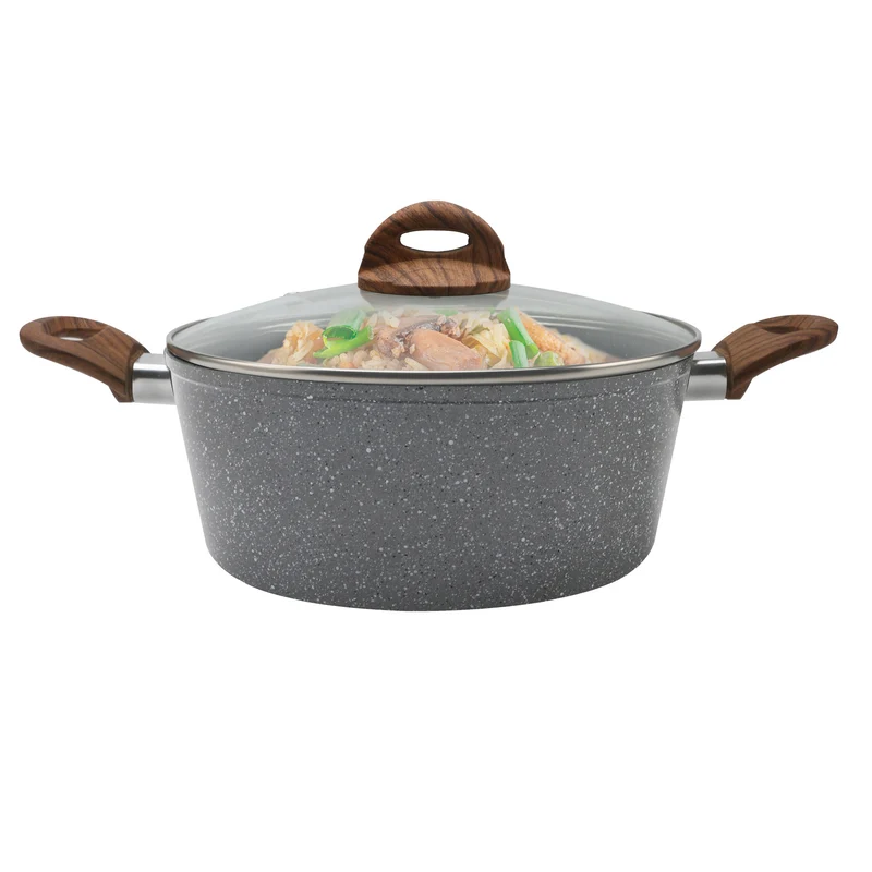 Olla Granite+ Antiadherente 2.6 L · Tapa de Vidrio