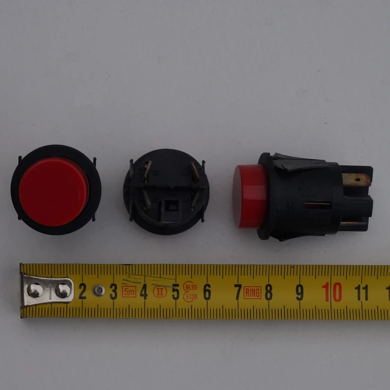 2120 INTERRUPTOR REDONDO ROJO BM 4 PATAS