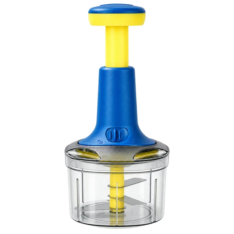 Push Chopper SQ 650 | SS 3-Blade Design | Easy Lock System | BPA-Free Transparent Bowl | Stable Square Base | Ergonomic Push Handle
