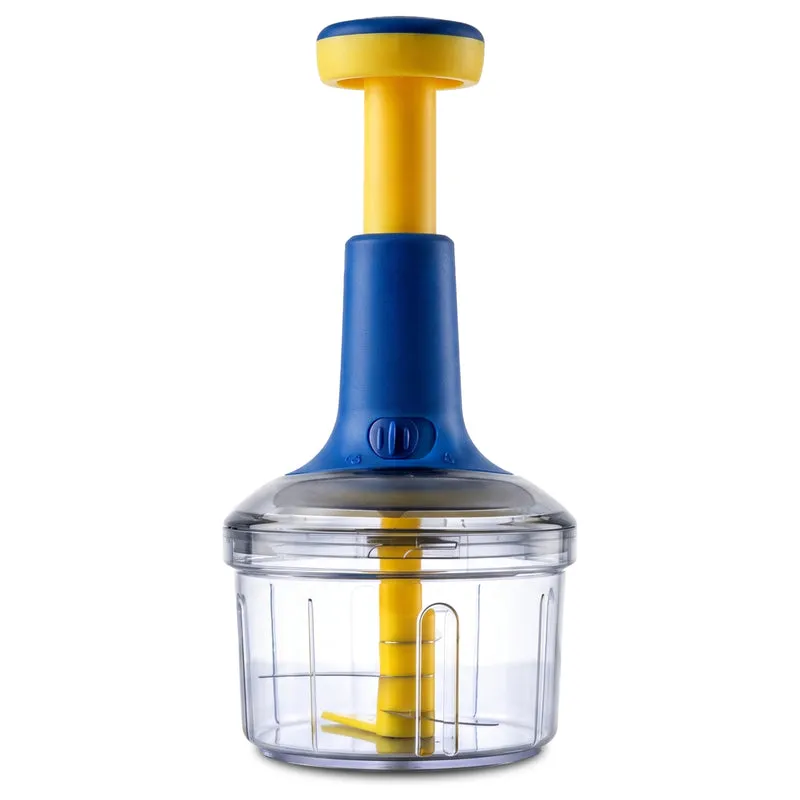 Push Chopper RD 800 | SS 3-Blade Design | Easy Lock System | BPA-Free Transparent Bowl | Stable Round Base | Ergonomic Push Handle
