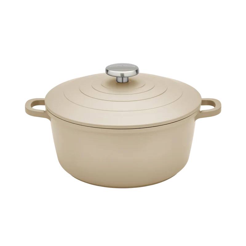 24cm Cast Aluminium Casserole Dish - Cream