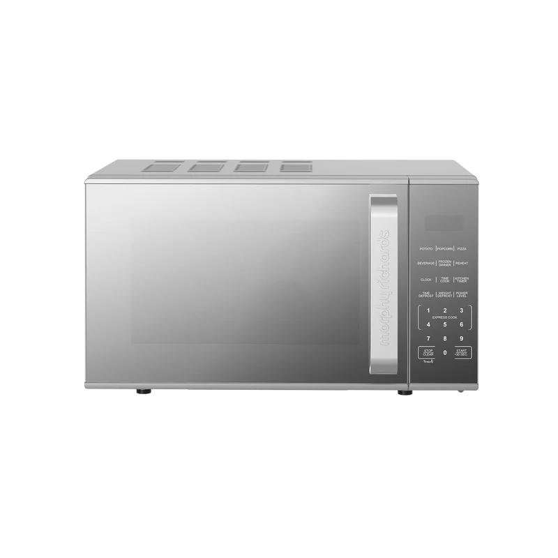 20L 800W Digital Microwave with Mirror Door - Silver