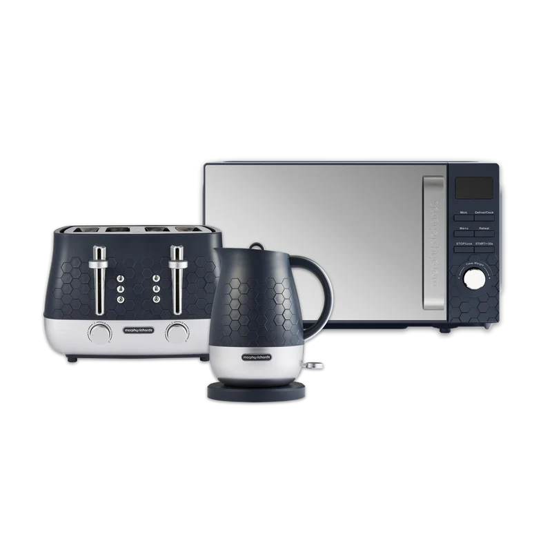 Cassini Blue Microwave, Kettle, and Toaster Set - Outer Space
