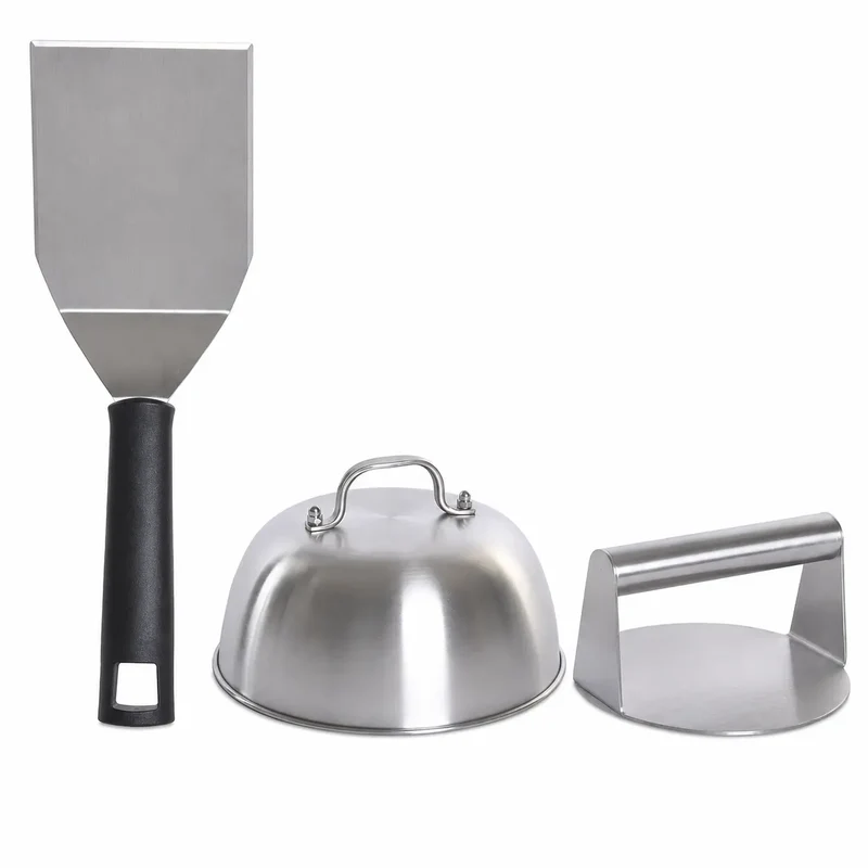SET 3 UTENSILIOS INOX PP 35X8X35 HAMBURGUESAS
