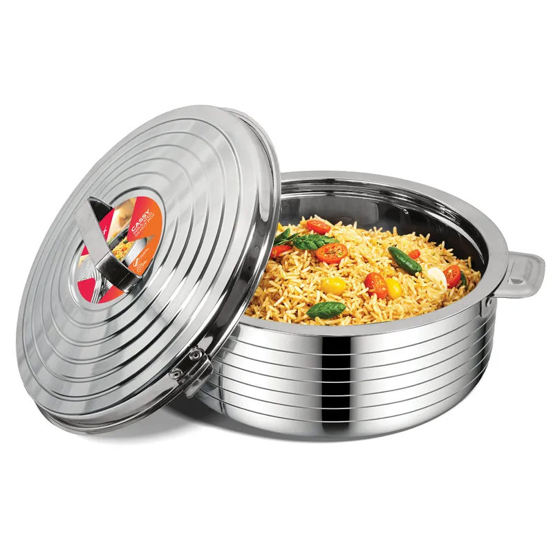 Cassy 3500 Stainless Steel Hotpot | 3.5L Insulated Casserole | Dishwasher Safe | Food Warmer