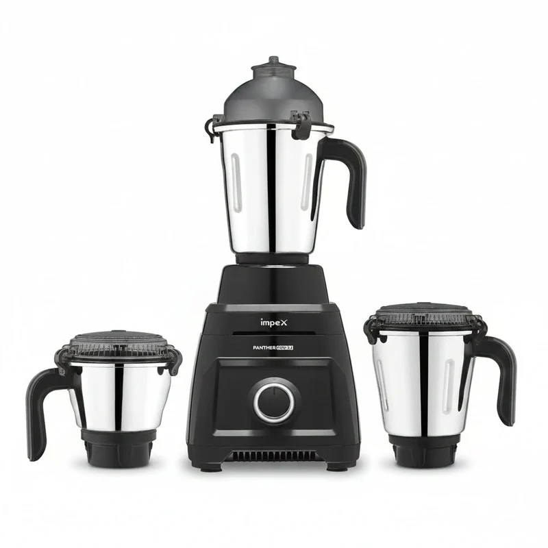 Panther X9 3J Mixer Grinder (Black) | 900W Motor | 3 Jars | ISI Certified | 7-Year Motor Warranty