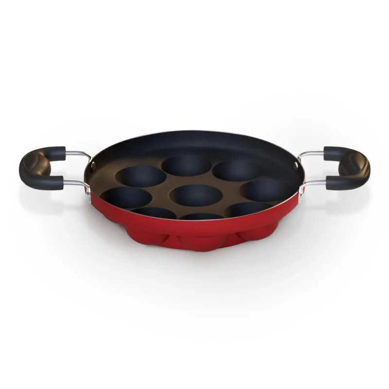 Premium Nonstick Paniyarakkallu | Unniyappa Chatty | 9 Pits | High-Grade Nonstick Coating | Fast Heating | Easy to Clean | 1 Year Warranty