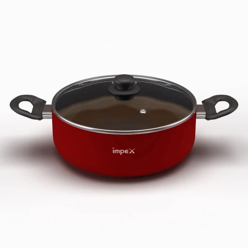Aluminium Nonstick Sauce Pan | High-Grade Teflon Coating | PFOA-Free | Induction Base | Tempered Glass Lid | Bakelite Handle | Dishwasher Safe | 1 Year Warranty