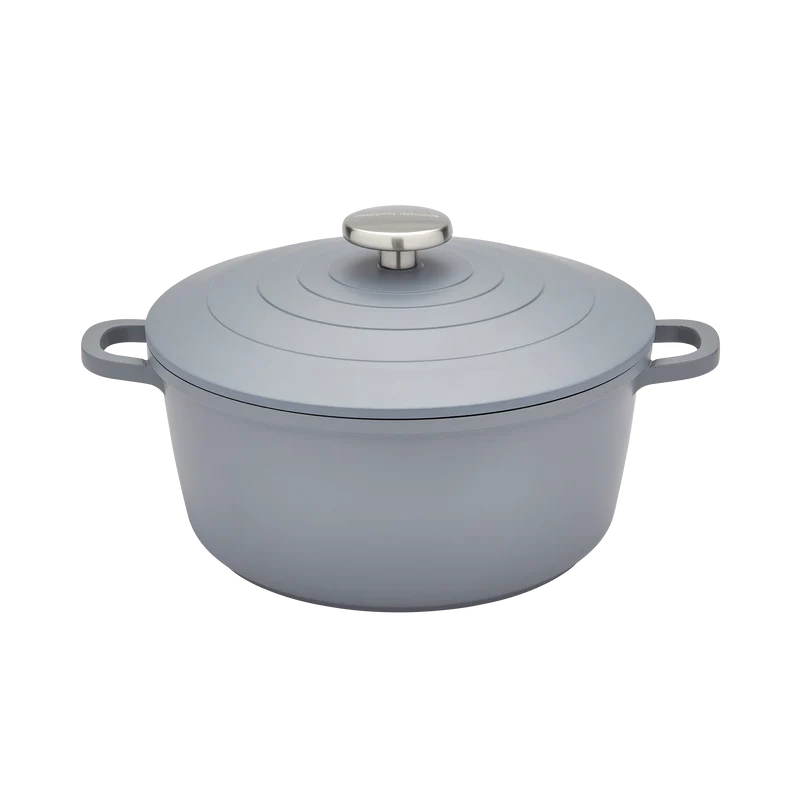 24cm Cast Aluminium Casserole Dish - Grey