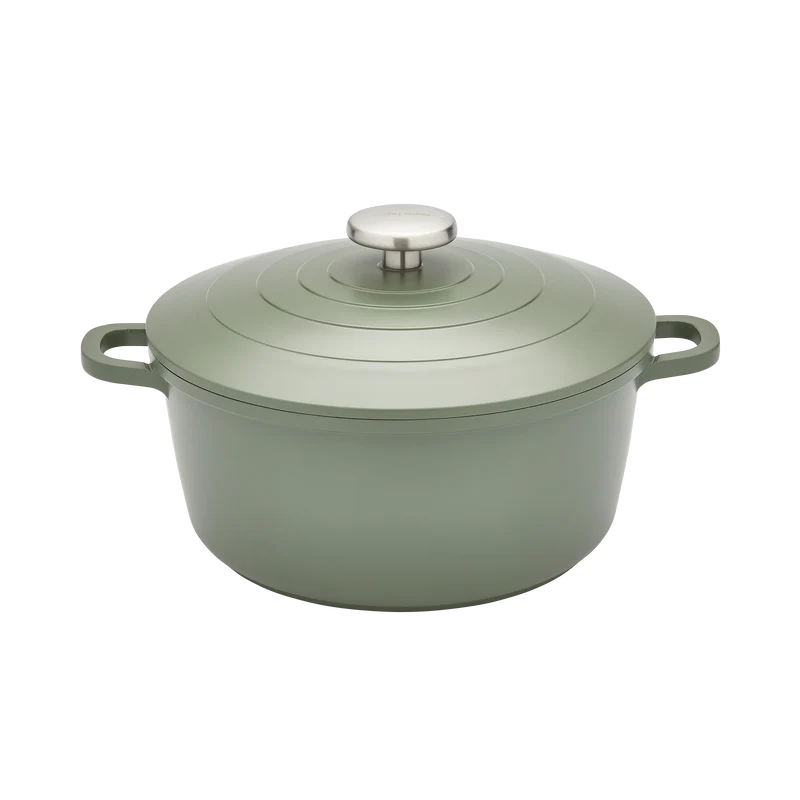 24cm Cast Aluminium Casserole Dish - Green