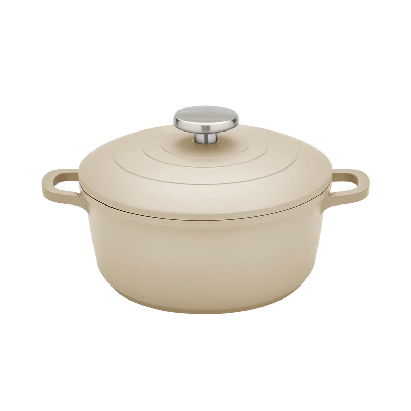 20cm Cast Aluminium Casserole Dish - Cream