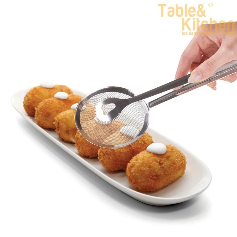 PINZA INOX PARA FRITOS Y SERVIR D.10CM